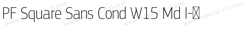 PF Square Sans Cond W15 Md I字体转换